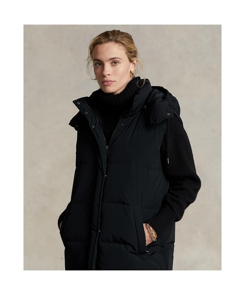POLO RALPH LAUREN（ポロ ラルフ ローレン）の「ウォーターリペラント ロング ダウン ベスト（ダウンベスト・レディース・ブラック系1・L/M/S/XS/XL/XXS）」の11枚目の写真