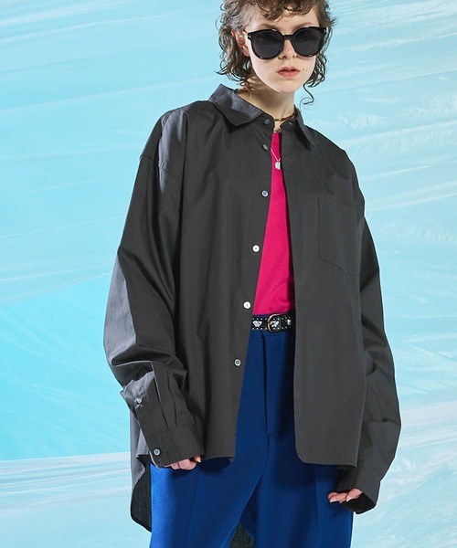 ENDER PRODUCTS（エンダープロダクツ）の「ビッグシルエット レギュラーカラーブロードL/Sシャツ【ENDER PRODUCTS/エンダープロダクツ】（シャツ/ブラウス・メンズ・ブラック/ブルー/チャコール/グリーン系/ホワイト・M/L）」の4枚目の写真