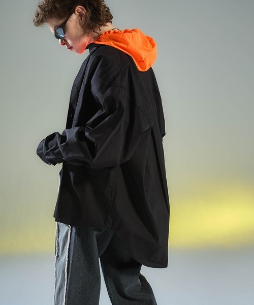 ENDER PRODUCTS（エンダープロダクツ）の「ビッグシルエット レギュラーカラーブロードL/Sシャツ【ENDER PRODUCTS/エンダープロダクツ】（シャツ/ブラウス・メンズ・ブラック/ブルー/チャコール/グリーン系/ホワイト・M/L）」の3枚目の写真