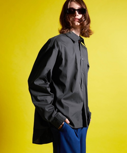 ENDER PRODUCTS（エンダープロダクツ）の「ビッグシルエット レギュラーカラーブロードL/Sシャツ【ENDER PRODUCTS/エンダープロダクツ】（シャツ/ブラウス・メンズ・ブラック/ブルー/チャコール/グリーン系/ホワイト・M/L）」の9枚目の写真