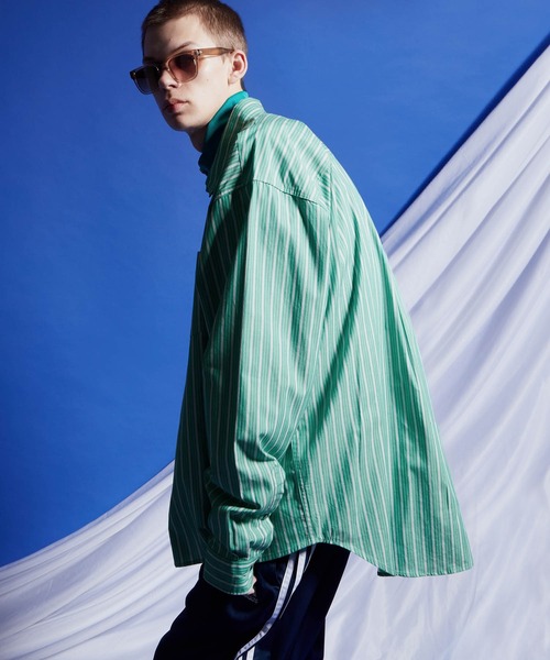 ENDER PRODUCTS（エンダープロダクツ）の「ビッグシルエット レギュラーカラーブロードL/Sシャツ【ENDER PRODUCTS/エンダープロダクツ】（シャツ/ブラウス・メンズ・ブラック/ブルー/チャコール/グリーン系/ホワイト・M/L）」の19枚目の写真