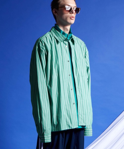 ENDER PRODUCTS（エンダープロダクツ）の「ビッグシルエット レギュラーカラーブロードL/Sシャツ【ENDER PRODUCTS/エンダープロダクツ】（シャツ/ブラウス・メンズ・ブラック/ブルー/チャコール/グリーン系/ホワイト・M/L）」の21枚目の写真