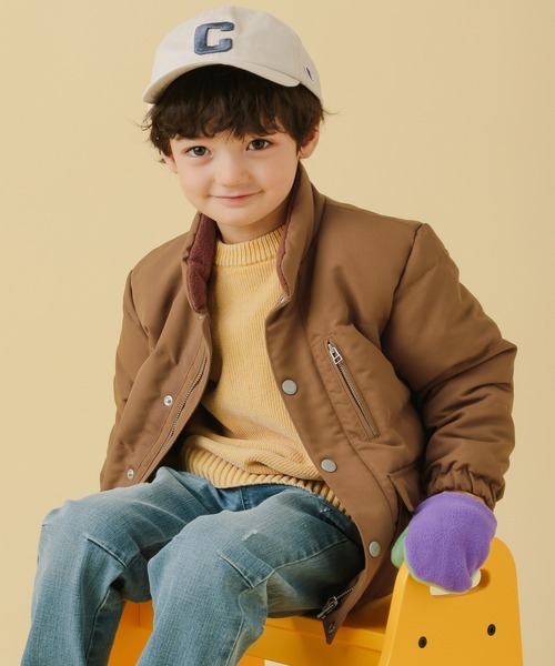 BAYFLOW（ベイフロー）の「[マシンウォッシャブル対応]撥水ダウンジャケット（KIDS)（ダウンジャケット/コート・キッズ・ブラック/ブラウン/グリーン・110cm/120cm/130cm/140cm）」の2枚目の写真