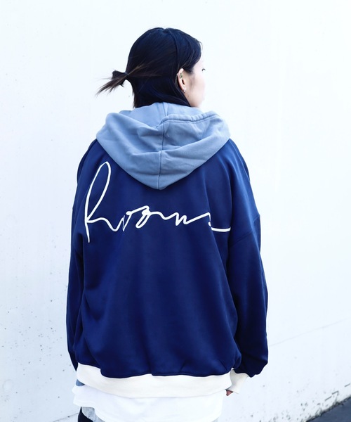 rovtski(ロフトスキー)の「SHARE ROOMS SWEADE RIB BLOUSON/シェアルーム スウェード オーバーサイズ MA-1/リブブルゾン(ブルゾン・レディース・ライトグレー/ブルー系その他2・FREE)」の5枚目の写真