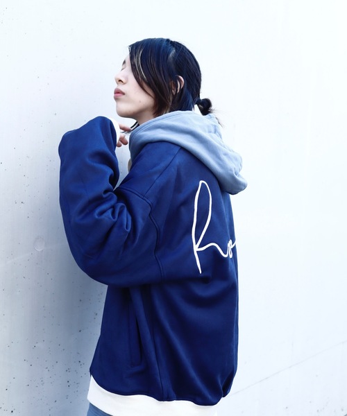 rovtski(ロフトスキー)の「SHARE ROOMS SWEADE RIB BLOUSON/シェアルーム スウェード オーバーサイズ MA-1/リブブルゾン(ブルゾン・レディース・ライトグレー/ブルー系その他2・FREE)」の7枚目の写真