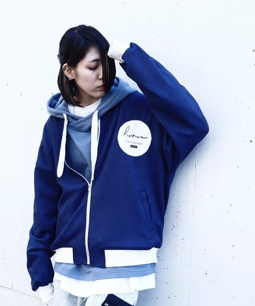 rovtski(ロフトスキー)の「SHARE ROOMS SWEADE RIB BLOUSON/シェアルーム スウェード オーバーサイズ MA-1/リブブルゾン(ブルゾン・レディース・ライトグレー/ブルー系その他2・FREE)」の16枚目の写真