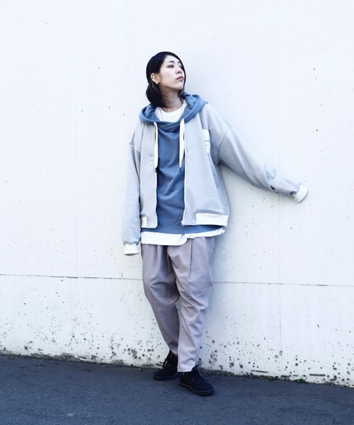 rovtski(ロフトスキー)の「SHARE ROOMS SWEADE RIB BLOUSON/シェアルーム スウェード オーバーサイズ MA-1/リブブルゾン(ブルゾン・レディース・ライトグレー/ブルー系その他2・FREE)」の19枚目の写真