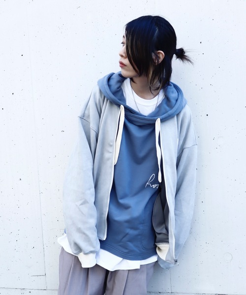rovtski(ロフトスキー)の「SHARE ROOMS SWEADE RIB BLOUSON/シェアルーム スウェード オーバーサイズ MA-1/リブブルゾン(ブルゾン・レディース・ライトグレー/ブルー系その他2・FREE)」の21枚目の写真