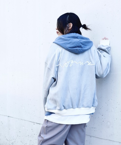 rovtski(ロフトスキー)の「SHARE ROOMS SWEADE RIB BLOUSON/シェアルーム スウェード オーバーサイズ MA-1/リブブルゾン(ブルゾン・レディース・ライトグレー/ブルー系その他2・FREE)」の22枚目の写真
