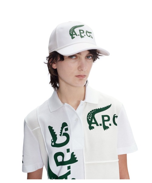 A.P.C.（アーペーセー）の「CASQUETTE TOILE APC X LACOSTE（キャップ