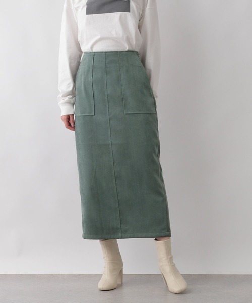 LOWRYS FARM（ローリーズファーム）の「ベロアライクタイトスカート　163108（スカート・レディース・ブラック/グリーン/アイボリー・MEDIUM/LARGE）」の18枚目の写真