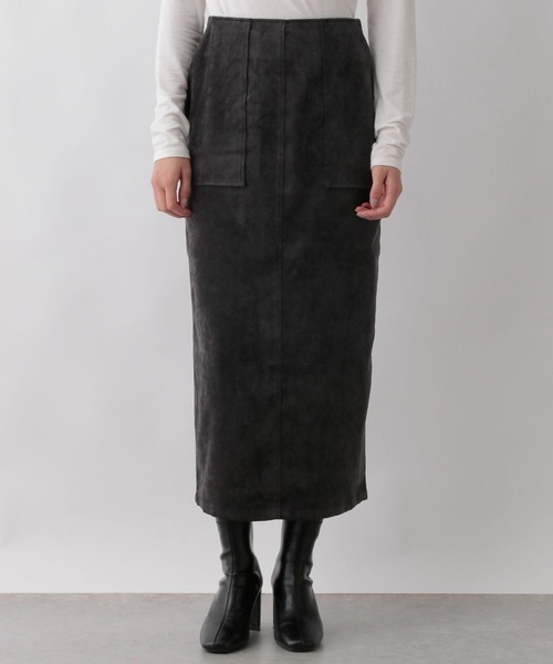 LOWRYS FARM（ローリーズファーム）の「ベロアライクタイトスカート　163108（スカート・レディース・ブラック/グリーン/アイボリー・MEDIUM/LARGE）」の22枚目の写真