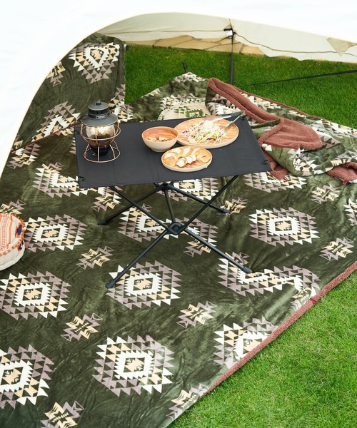 チャイハネ（チャイハネ）の「【チャイハネ】ノマディブランケットMEGAサイズ（ブランケット・レディース・ホワイト/オレンジ/ターコイズブルー/カーキ/ブラック・FREE）」の3枚目の写真