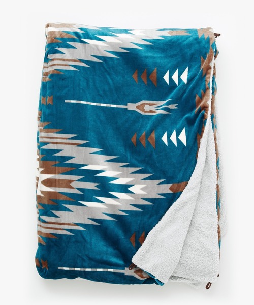 チャイハネ（チャイハネ）の「【チャイハネ】ノマディブランケットMEGAサイズ（ブランケット・レディース・ホワイト/オレンジ/ターコイズブルー/カーキ/ブラック・FREE）」の7枚目の写真