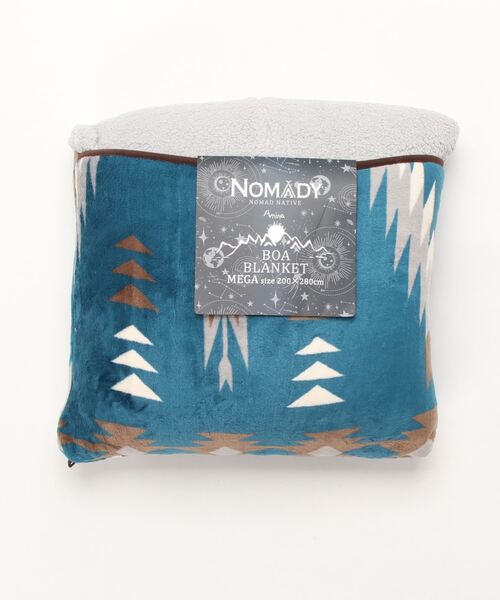 チャイハネ（チャイハネ）の「【チャイハネ】ノマディブランケットMEGAサイズ（ブランケット・レディース・ホワイト/オレンジ/ターコイズブルー/カーキ/ブラック・FREE）」の9枚目の写真