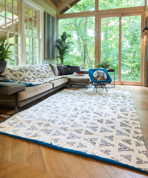 チャイハネ（チャイハネ）の「【チャイハネ】ノマディブランケットMEGAサイズ（ブランケット・レディース・ホワイト/オレンジ/ターコイズブルー/カーキ/ブラック・FREE）」の14枚目の写真