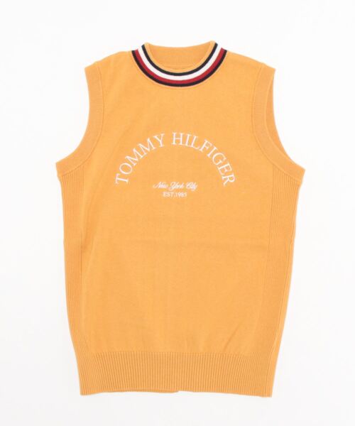 TOMMY HILFIGER GOLF（トミー ヒルフィガー ゴルフ）の「[トミー ヒルフィガー ゴルフ] レディース 衿トリコ ニットベスト　 （ベスト・レディース・レッド/ブラック/ブラウン系その他/ネイビー/ホワイト・L/M/S）」の3枚目の写真