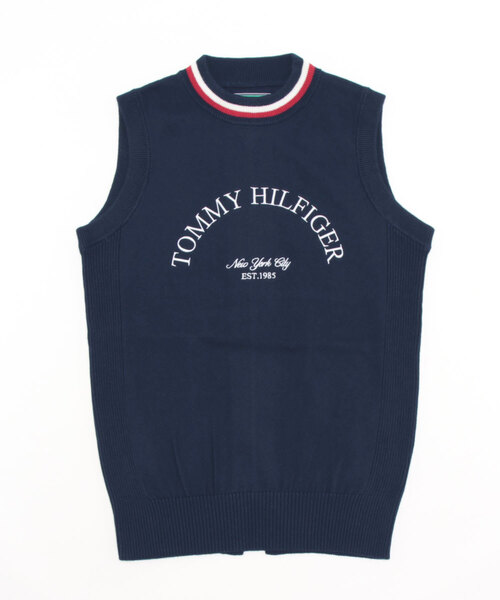 TOMMY HILFIGER GOLF（トミー ヒルフィガー ゴルフ）の「[トミー ヒルフィガー ゴルフ] レディース 衿トリコ ニットベスト　 （ベスト・レディース・レッド/ブラック/ブラウン系その他/ネイビー/ホワイト・L/M/S）」の4枚目の写真