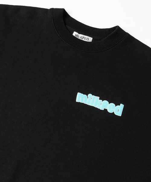 MILKFED.（ミルクフェド）の「POP LOGO BIG SWEAT TOP（スウェット・レディース・ライトブルー/ブラック/ネイビー/オフホワイト/ライトピンク・ONE SIZE）」の16枚目の写真