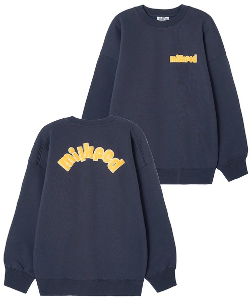 MILKFED.（ミルクフェド）の「POP LOGO BIG SWEAT TOP（スウェット・レディース・ライトブルー/ブラック/ネイビー/オフホワイト/ライトピンク・ONE SIZE）」の12枚目の写真