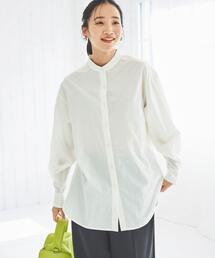 coen | コットンブレンドバンドカラーシャツ(シャツ/ブラウス)