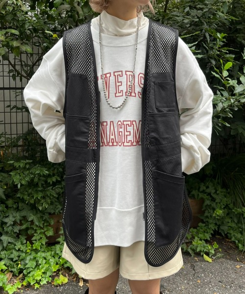 CIAOPANIC(チャオパニック)の「オーバースリットフィッシングベスト(ベスト・レディース・ブラック/カーキ・FREE)」の8枚目の写真