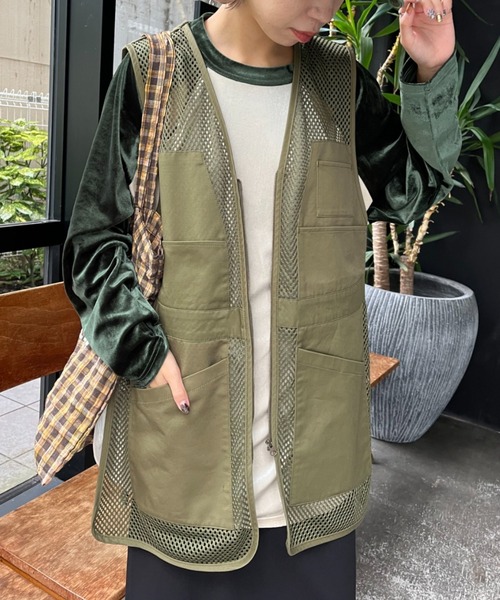 フィッシングベスト カーキ色 メンズ レディース フィッシングベスト カーキ 緑 人気 多機能