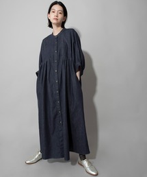Munich | 8ozウォッシュデニムパフスリーブシャツワンピース(シャツワンピース)