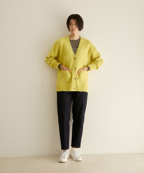 SALON adam et rope'（サロン アダム エ ロペ）の「[ご好評につき新色追加！]シアージャージクルーネックプルオーバー（Tシャツ/カットソー・レディース・ホワイト/ブラック/オリーブ/ラベンダー・FREE）」の5枚目の写真