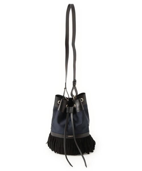 LORINZA(ロリンザ)の「LORINZA(ロリンザ) Drawstring Bag(ショルダーバッグ・レディース・ブラック/ネイビー・フリー)」の4枚目の写真