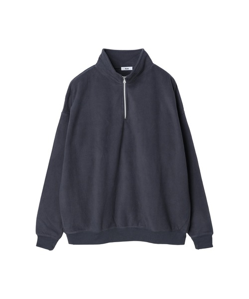 koe（コエ）の「マイクロフリースハーフZIPプルオーバー（Tシャツ/カットソー・レディース・チャコールグレー/ブラック/ブルー/ピンク系その他2・M）」の2枚目の写真