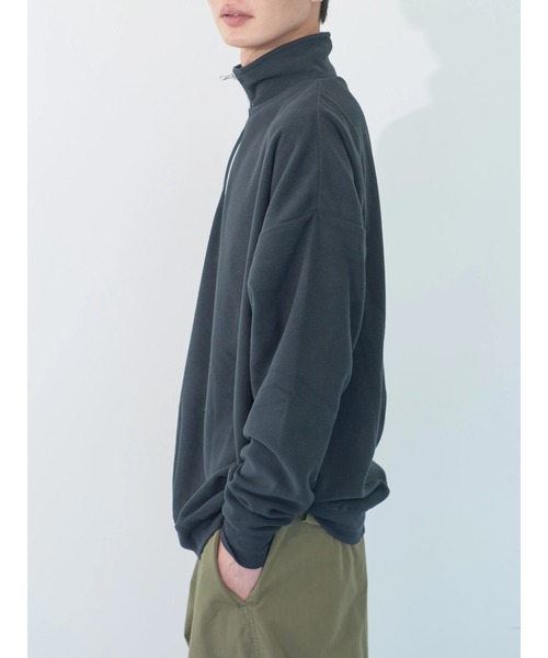 koe（コエ）の「マイクロフリースハーフZIPプルオーバー（Tシャツ/カットソー・レディース・チャコールグレー/ブラック/ブルー/ピンク系その他2・M）」の11枚目の写真