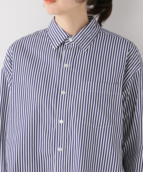 FRAMeWORK(フレームワーク)の「シャツ(シャツ/ブラウス・レディース・ネイビー/ホワイト・FREE)」の14枚目の写真