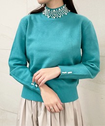 StyleSea | パールビジューハイネックニット(ニット/セーター)