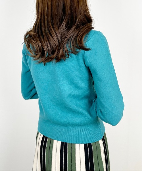 StyleSea（スタイルシー）の「パールビジューハイネックニット（ニット/セーター・レディース・ブラック/ベージュ/ホワイト/エメラルド/ピンク・FREE）」の20枚目の写真