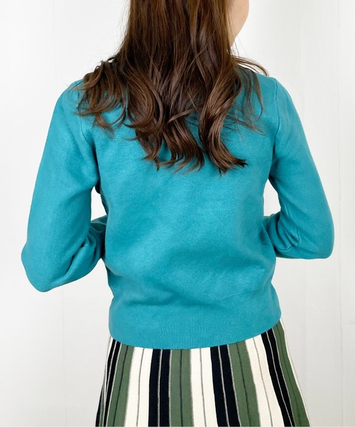 StyleSea（スタイルシー）の「パールビジューハイネックニット（ニット/セーター・レディース・ブラック/ベージュ/ホワイト/エメラルド/ピンク・FREE）」の21枚目の写真