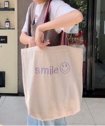 【OKUOKU　0909】 スマイルデザイン　トートバッグ　oku-bag-607112475151-1233