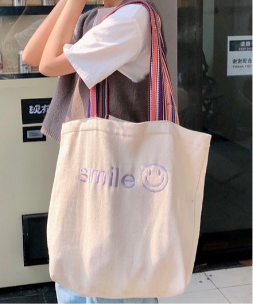 Burner（バーナー）の「【OKUOKU　0909】 スマイルデザイン　トートバッグ　oku-bag-607112475151-1233（トートバッグ・レディース・A・FREE）」の6枚目の写真