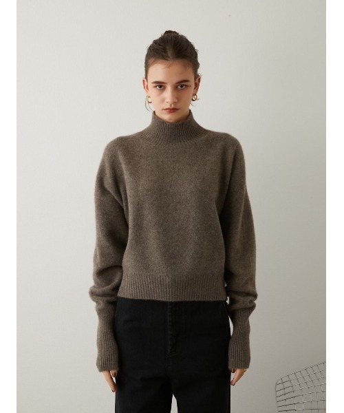 LA PEAU DE GEM（ラポドゥジェム）の「【LA PEAU DE GEM】ヤクニット（ニット/セーター・レディース・グレー/ブラック/モカ・FREE）」の20枚目の写真