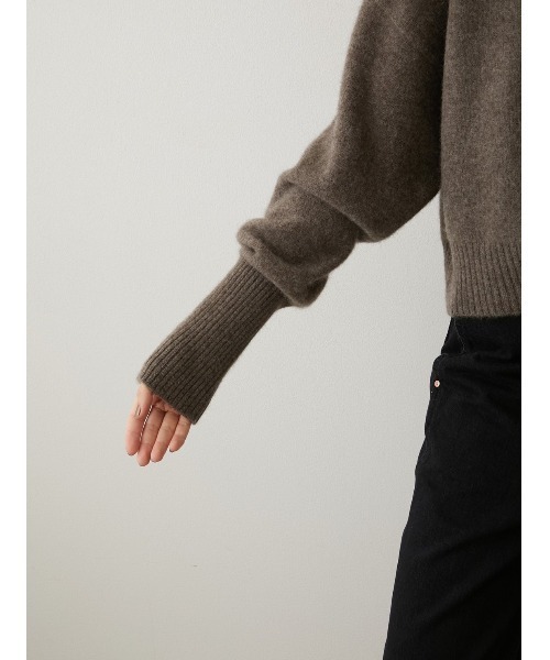 LA PEAU DE GEM（ラポドゥジェム）の「【LA PEAU DE GEM】ヤクニット（ニット/セーター・レディース・グレー/ブラック/モカ・FREE）」の15枚目の写真