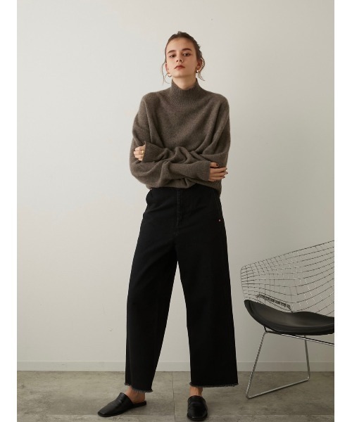 LA PEAU DE GEM（ラポドゥジェム）の「【LA PEAU DE GEM】ヤクニット（ニット/セーター・レディース・グレー/ブラック/モカ・FREE）」の13枚目の写真