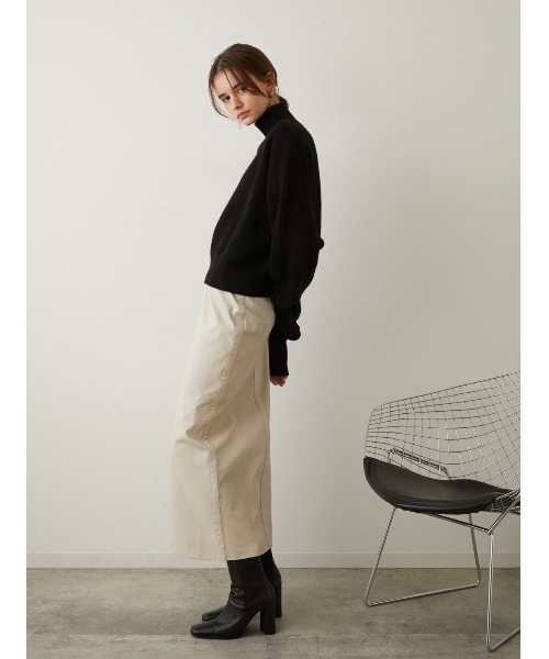 LA PEAU DE GEM（ラポドゥジェム）の「【LA PEAU DE GEM】ヤクニット（ニット/セーター・レディース・グレー/ブラック/モカ・FREE）」の11枚目の写真