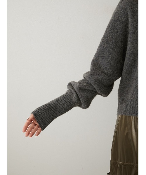 LA PEAU DE GEM（ラポドゥジェム）の「【LA PEAU DE GEM】ヤクニット（ニット/セーター・レディース・グレー/ブラック/モカ・FREE）」の16枚目の写真