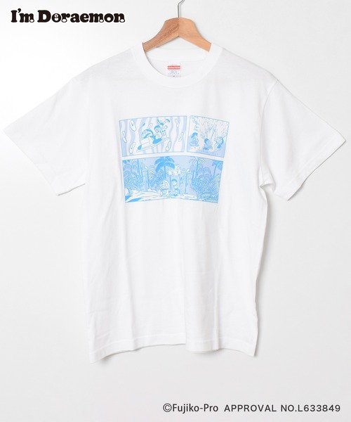 Flowering(フラワーリング)の「I’M DORAEMON(ものがたり・総柄)/半袖Tシャツ(Tシャツ/カットソー・レディース・ホワイト/ブラウン/パープル/ブルー/カーキ/ホワイト系その他・M/L)」の3枚目の写真