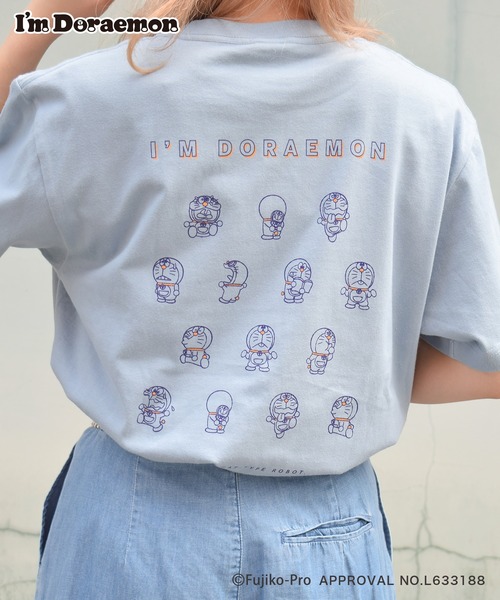 Flowering(フラワーリング)の「I’M DORAEMON(ものがたり・総柄)/半袖Tシャツ(Tシャツ/カットソー・レディース・ホワイト/ブラウン/パープル/ブルー/カーキ/ホワイト系その他・M/L)」の5枚目の写真