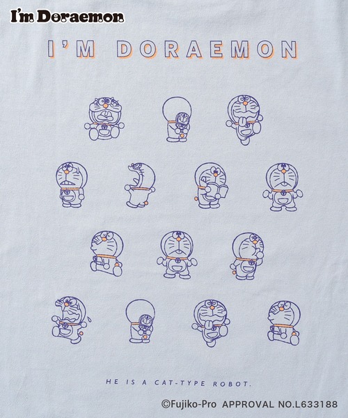 Flowering(フラワーリング)の「I’M DORAEMON(ものがたり・総柄)/半袖Tシャツ(Tシャツ/カットソー・レディース・ホワイト/ブラウン/パープル/ブルー/カーキ/ホワイト系その他・M/L)」の17枚目の写真