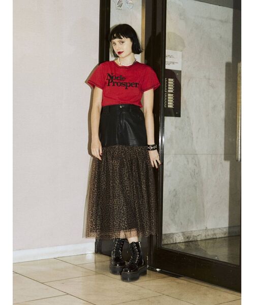 jouetie（ジュエティ）の「チュールドッキングスカート（スカート・レディース・オフホワイト/ブラック/クリア・MEDIUM）」の14枚目の写真