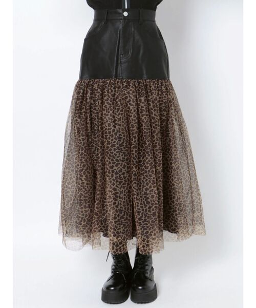 jouetie（ジュエティ）の「チュールドッキングスカート（スカート・レディース・オフホワイト/ブラック/クリア・MEDIUM）」の15枚目の写真