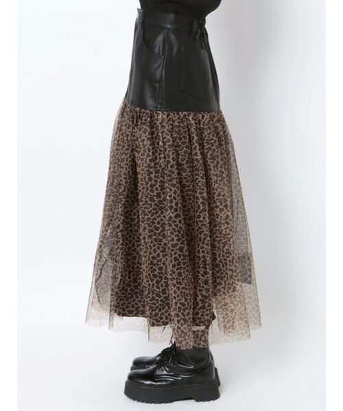 jouetie（ジュエティ）の「チュールドッキングスカート（スカート・レディース・オフホワイト/ブラック/クリア・MEDIUM）」の16枚目の写真