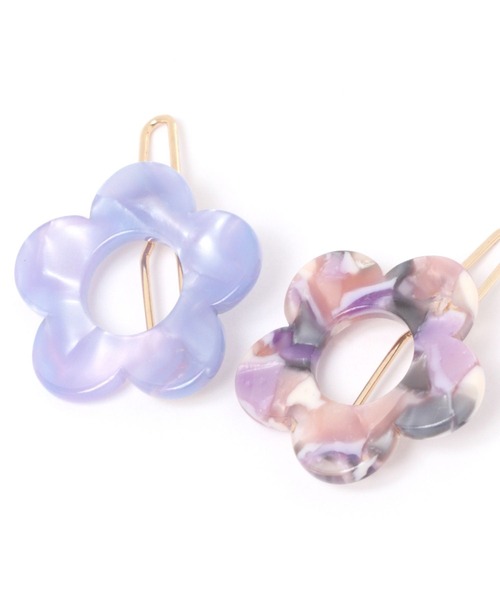 GLOBAL WORK（グローバルワーク）の「フラワーセットピン/AND YUA ANY/180526（ヘアピン・キッズ・ピンク/パープル系その他5・FREE）」の6枚目の写真